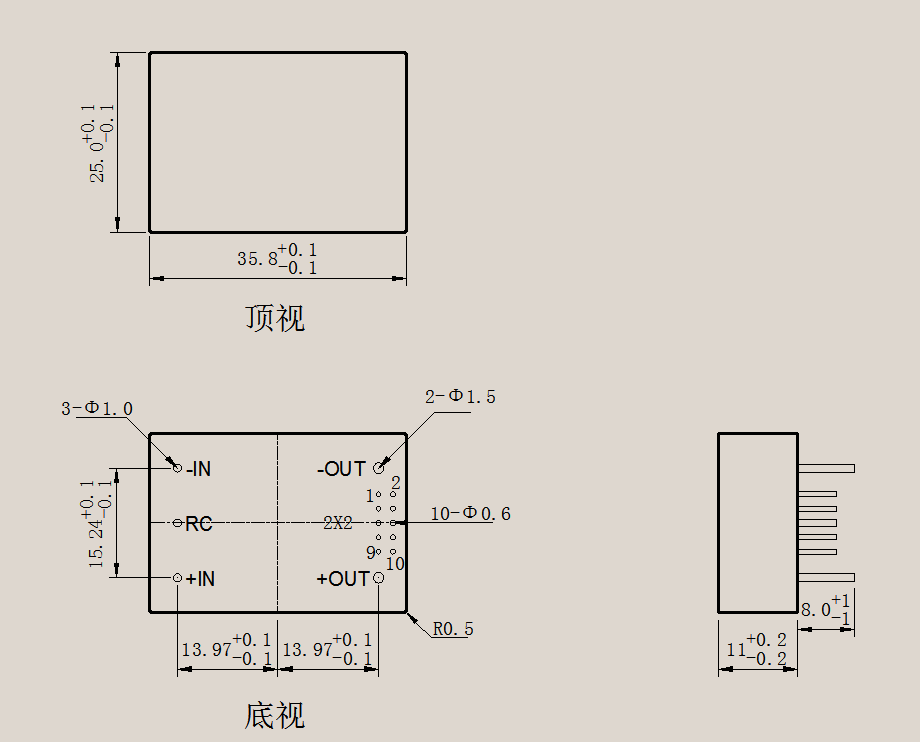 2828x-120x · 2025V2 · Mechanical dimensions